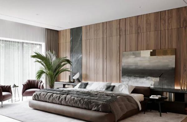 南京家装公司：木饰面在卧室装修中的巧妙运用，真是太美了！