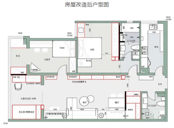 南京装潢公司：100㎡能做3房2卫，简约风格设计很实用！
