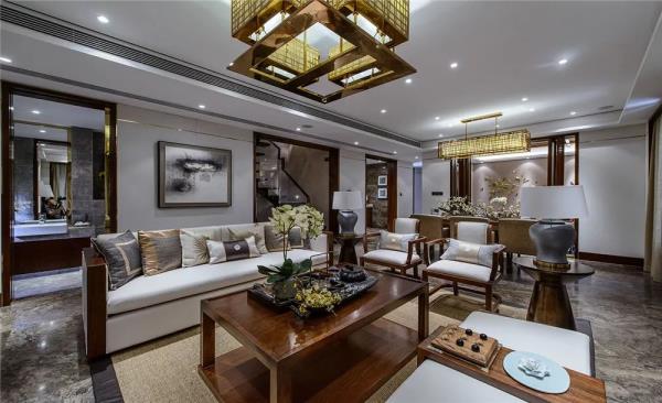 300平新中式别墅装修设计，奢华典雅！