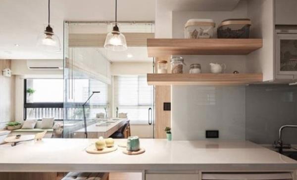 沈阳装修公司：原木色设计的小家特别温馨，开放式厨房！