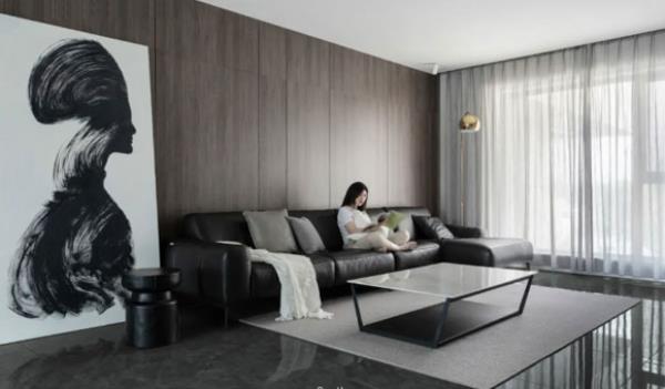 南京家装公司：客厅装修设计方案，背景墙装木质集成板材！