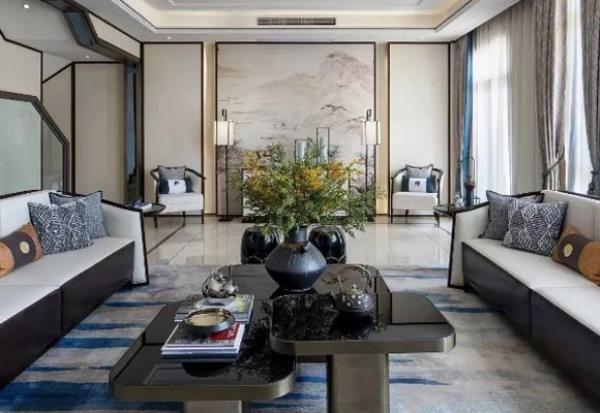 南京家装公司：新中式风格客厅装修设计，彰显待客有道！