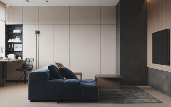 贵州装修公司：灰+蓝应用到家居设计，打造轻奢理性空间！