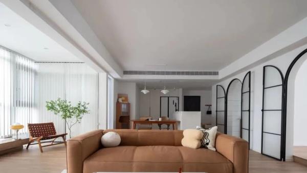 郑州装修设计：123㎡的家如白巧克力般柔软，适合躺平！