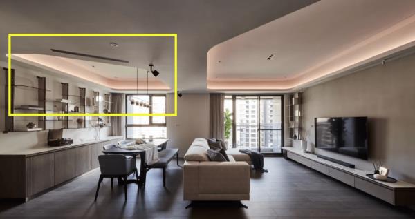 杭州装修设计公司：房子装修时隔断怎么做，利用异形吊顶划分空间！