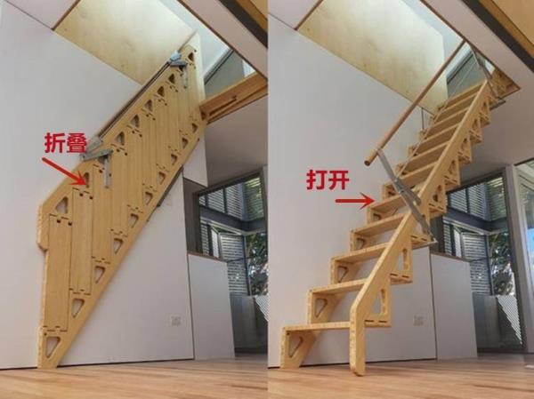 合肥装修公司：抽拉式楼梯，轻松空出2㎡空间！