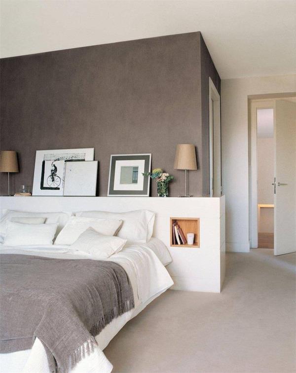 青岛室内装修：床头可以不放床头柜，直接在墙上做个壁洞！