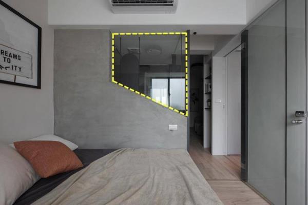 武汉装饰公司：卧室自带的卫生间怎么装修？砌水泥墙拼接玻璃！