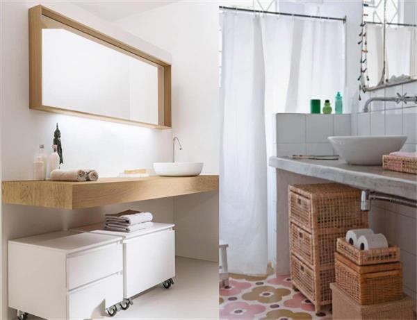 沈阳装饰公司：卫生间装修，洗漱台+滚轮柜设计！