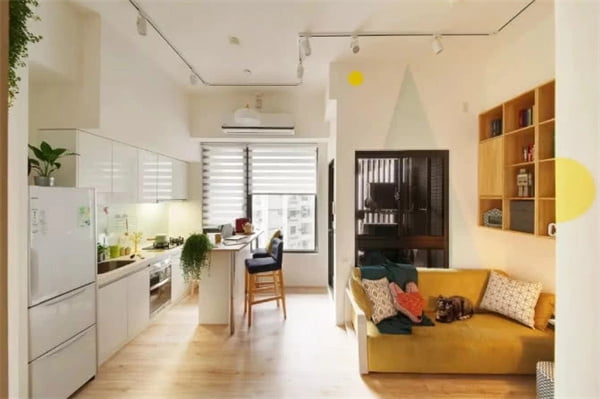 上海室内设计：两居室小公寓装修，浪漫而又温馨!