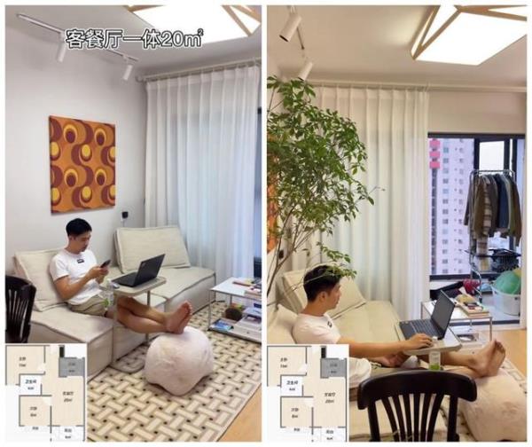 深圳房屋装修：59㎡两室一厅，全屋温馨舒适！