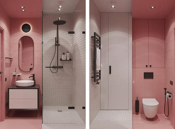 33㎡小户型房子装修，甜美的粉色布置！