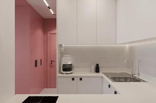 33㎡小户型房子装修，甜美的粉色布置！